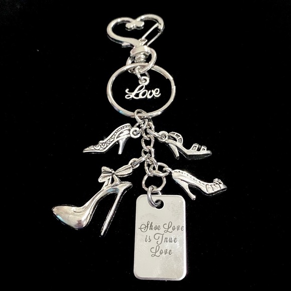 Shoes Keychain Bag Charm Shoe Love Is Real Love - Picture 2 of 7